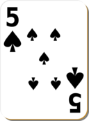 White Deck 5 Of Spades