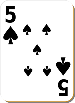 White Deck 5 Of Spades
