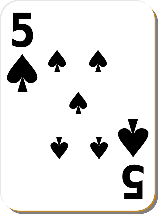 White Deck 5 Of Spades
