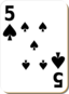 White Deck 5 Of Spades