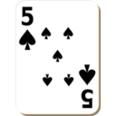 White Deck 5 Of Spades