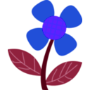 download Red Flower clipart image with 225 hue color