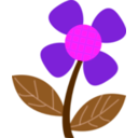 download Red Flower clipart image with 270 hue color