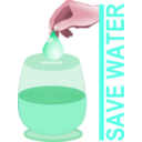 download Save Water clipart image with 315 hue color