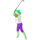 download Golfer clipart image with 90 hue color