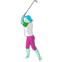 download Golfer clipart image with 135 hue color