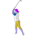 download Golfer clipart image with 225 hue color