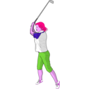download Golfer clipart image with 270 hue color