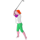 download Golfer clipart image with 315 hue color