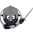 download Knight Sheep clipart image with 135 hue color
