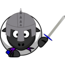 download Knight Sheep clipart image with 180 hue color
