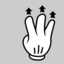 Multitouch Interface Mouse Theme 3 Fingers Drag Up