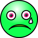 download Emoticons Crying Face clipart image with 90 hue color