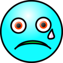 download Emoticons Crying Face clipart image with 135 hue color