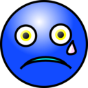 download Emoticons Crying Face clipart image with 180 hue color
