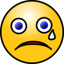 download Emoticons Crying Face clipart image with 0 hue color