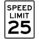 download Speed Limit 25 clipart image with 225 hue color