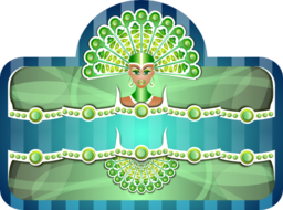 Royal Peacock Girl Border