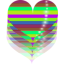 download Red Heart clipart image with 90 hue color