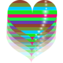 download Red Heart clipart image with 135 hue color