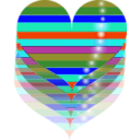 download Red Heart clipart image with 180 hue color