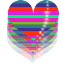 download Red Heart clipart image with 315 hue color