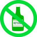 download Ketchup Forbidden clipart image with 135 hue color