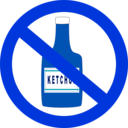 download Ketchup Forbidden clipart image with 225 hue color