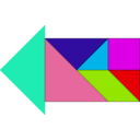 download Tangram clipart image with 135 hue color