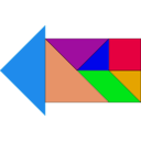 download Tangram clipart image with 180 hue color
