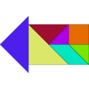 download Tangram clipart image with 225 hue color