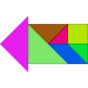 download Tangram clipart image with 270 hue color
