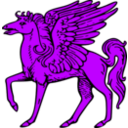 download Pegasus Passant clipart image with 225 hue color