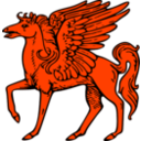 download Pegasus Passant clipart image with 315 hue color