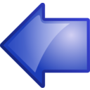 download Arrow Blue Left clipart image with 0 hue color