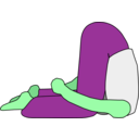 download Karnapidasana clipart image with 90 hue color