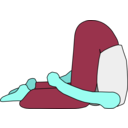 download Karnapidasana clipart image with 135 hue color