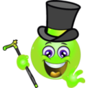 download Gentleman Smiley Emoticon clipart image with 45 hue color