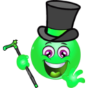download Gentleman Smiley Emoticon clipart image with 90 hue color