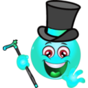 download Gentleman Smiley Emoticon clipart image with 135 hue color