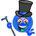 download Gentleman Smiley Emoticon clipart image with 180 hue color