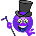 download Gentleman Smiley Emoticon clipart image with 225 hue color