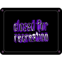 download Schild Closed For Recreation clipart image with 270 hue color
