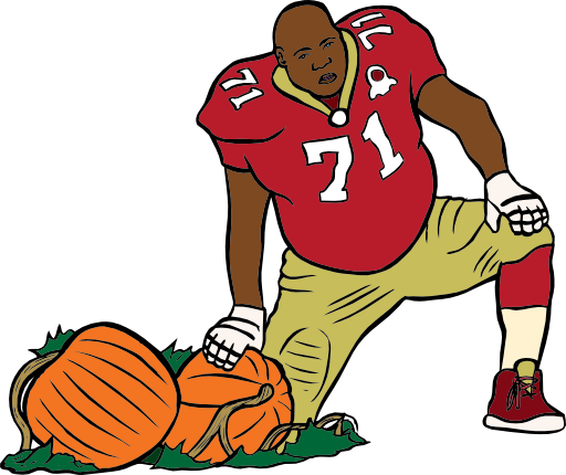 Sf 49er With A Pumpkin