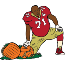 download Sf 49er With A Pumpkin clipart image with 0 hue color
