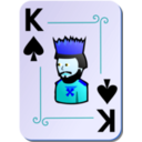 download Ornamental Deck King Of Spades clipart image with 180 hue color