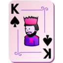 download Ornamental Deck King Of Spades clipart image with 270 hue color