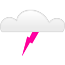 download Thunder clipart image with 270 hue color