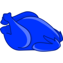 download Chiken clipart image with 180 hue color