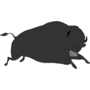 download Bison Bison clipart image with 90 hue color